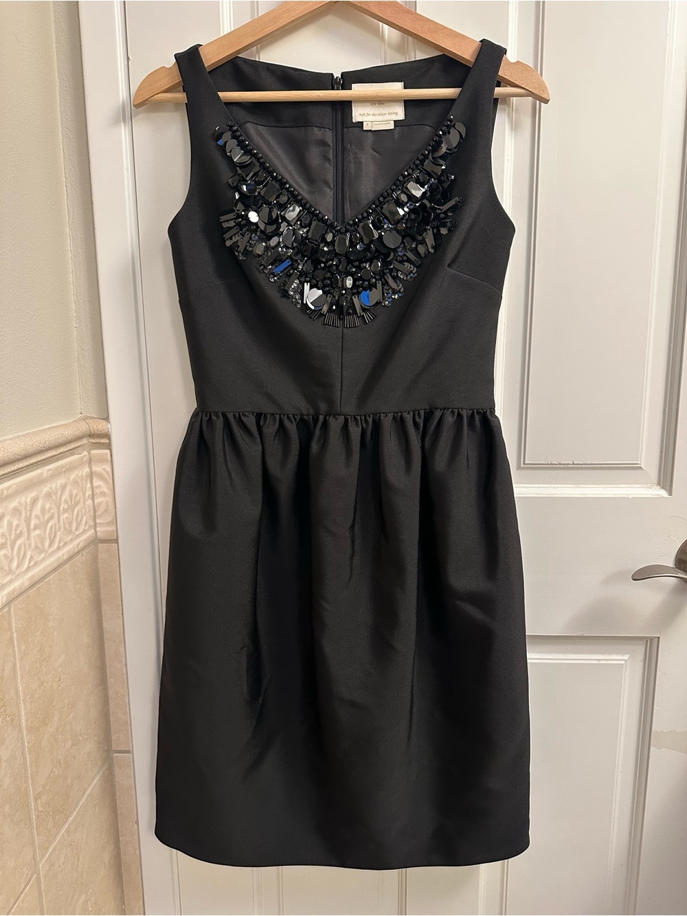 kate spade Black Beaded Mini Dress